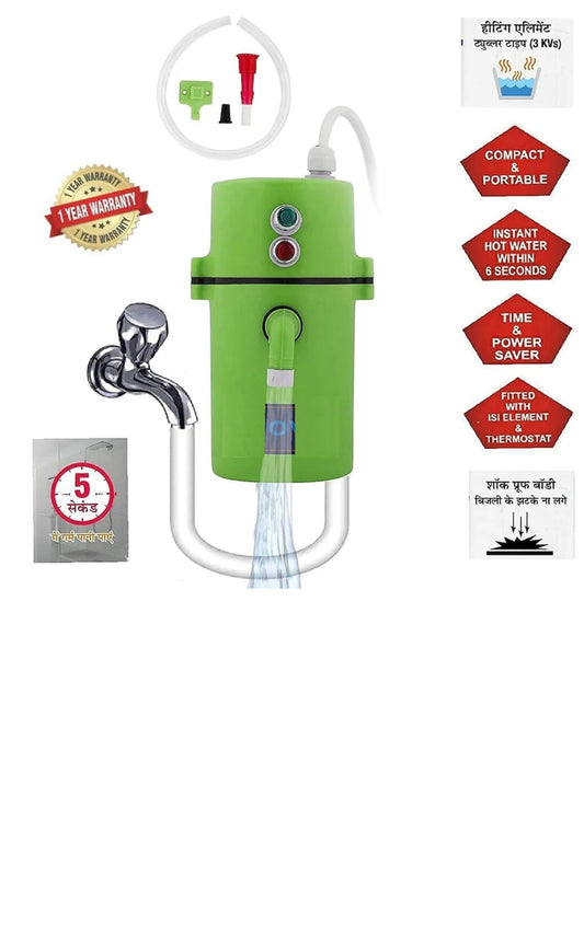 Portable Electric Water Geyser | Instant Hot Water Heater | Compact & Energy Efficient